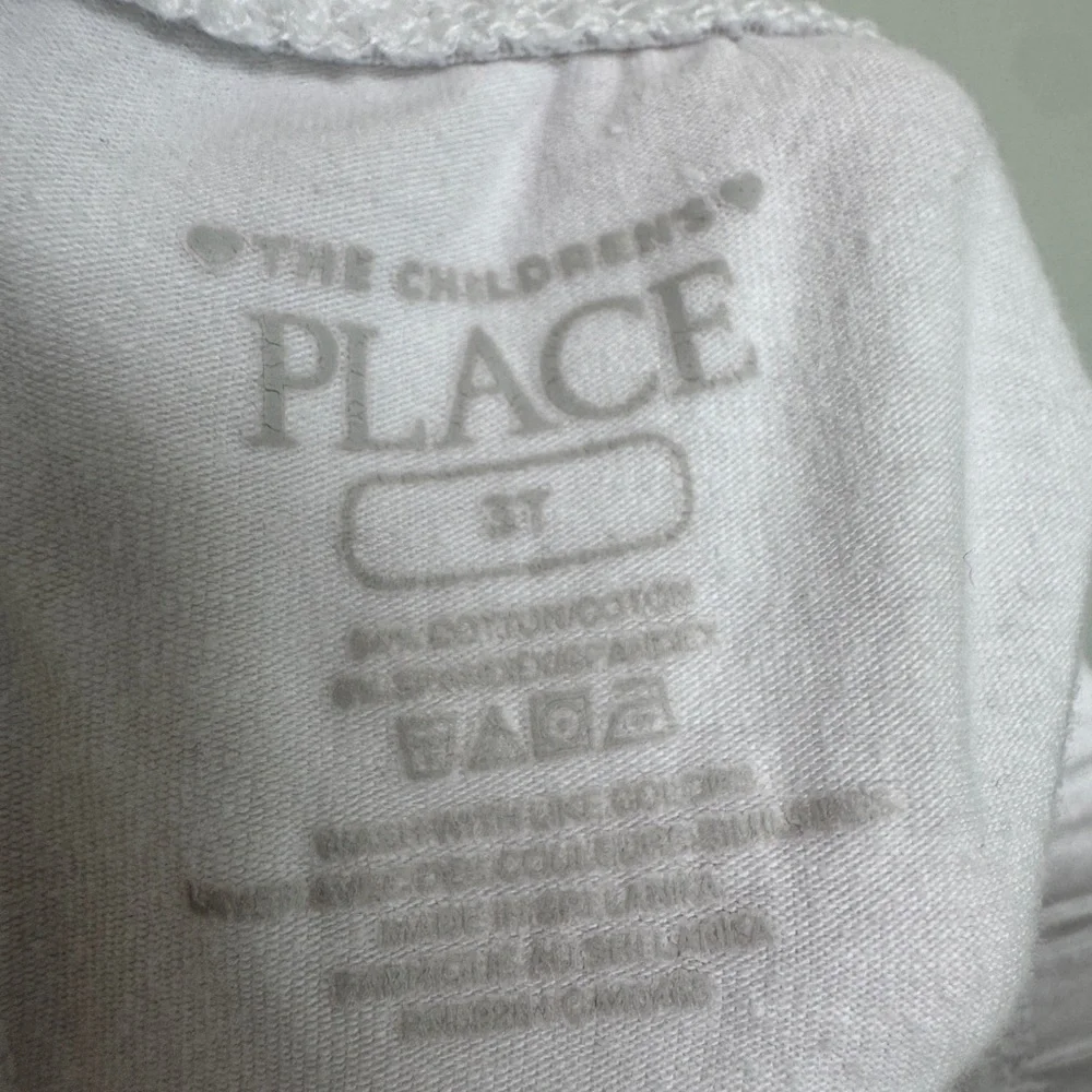 The Children's Place 3T Girls Stretch White Capri Leggings Pants